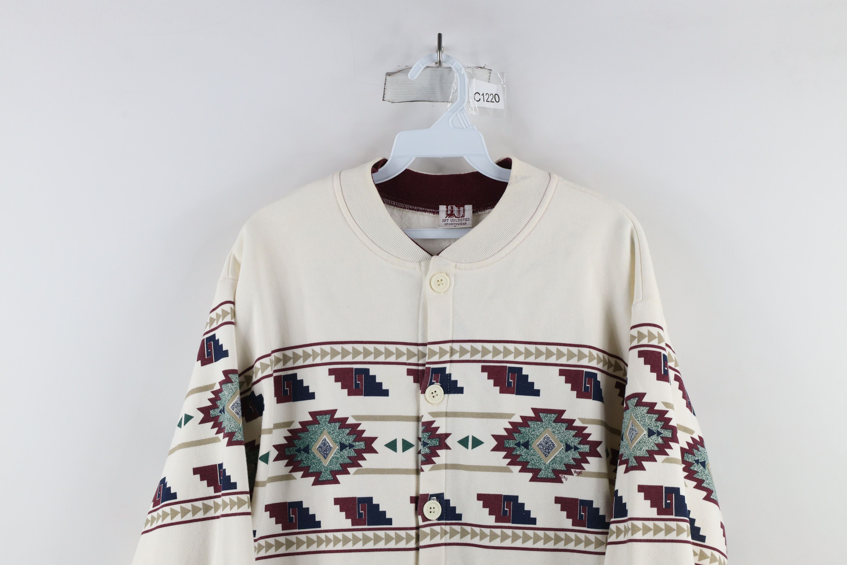 Vintage Vintage 90s Art Unlimited Southwestern Cardigan Sweatshirt Size US L / EU 52-54 / 3 - 2 Thumbnail