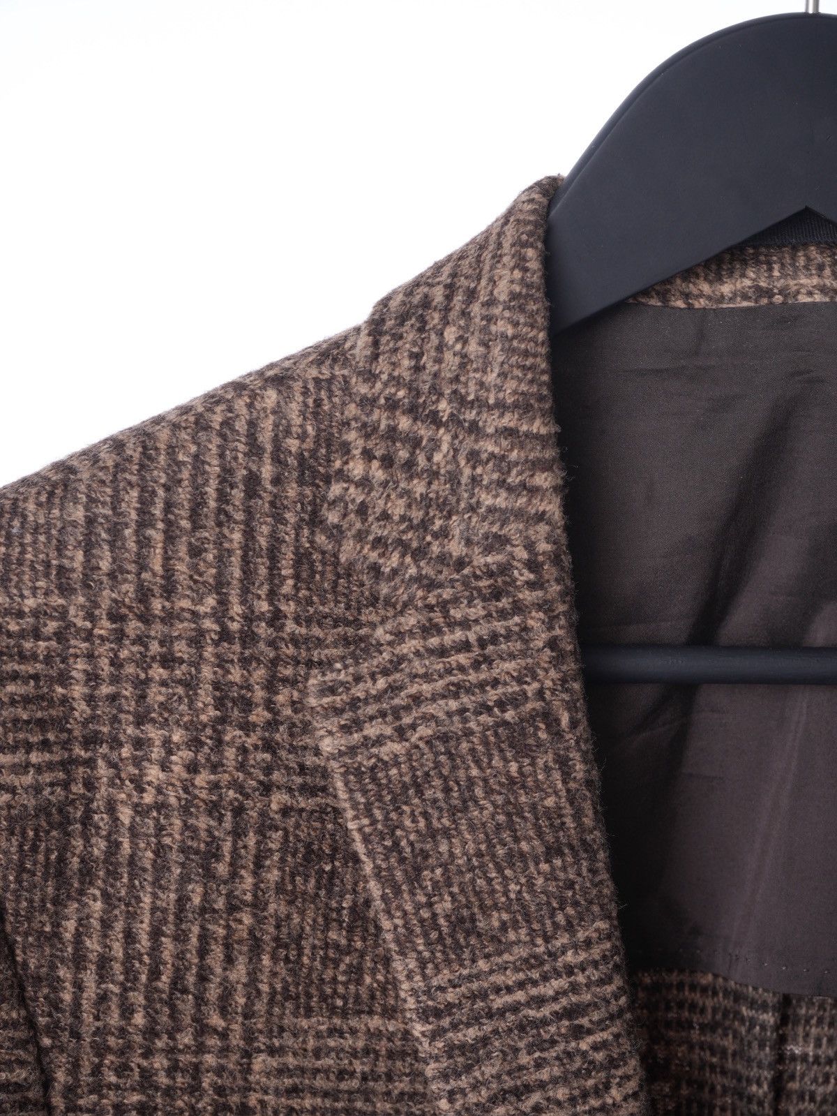 Hugo Boss HUGO BOSS MENS Blazer Jacket brown wool checked 50 Size 44R - 2 Thumbnail