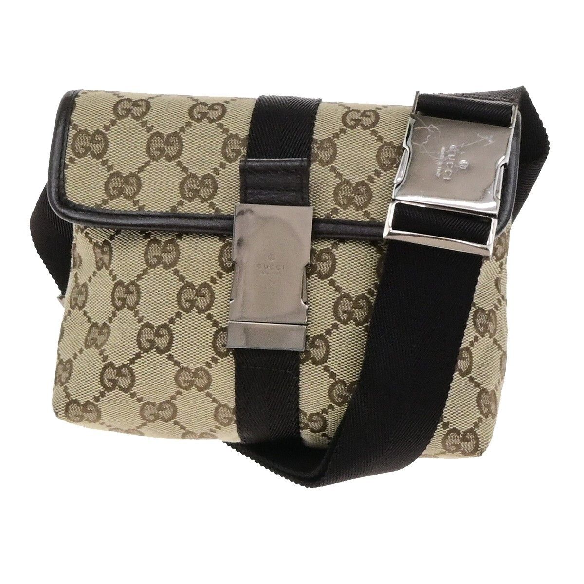 Gucci Gucci Buckle Belt Bag GG Canvas Size ONE SIZE - 1 Thumbnail