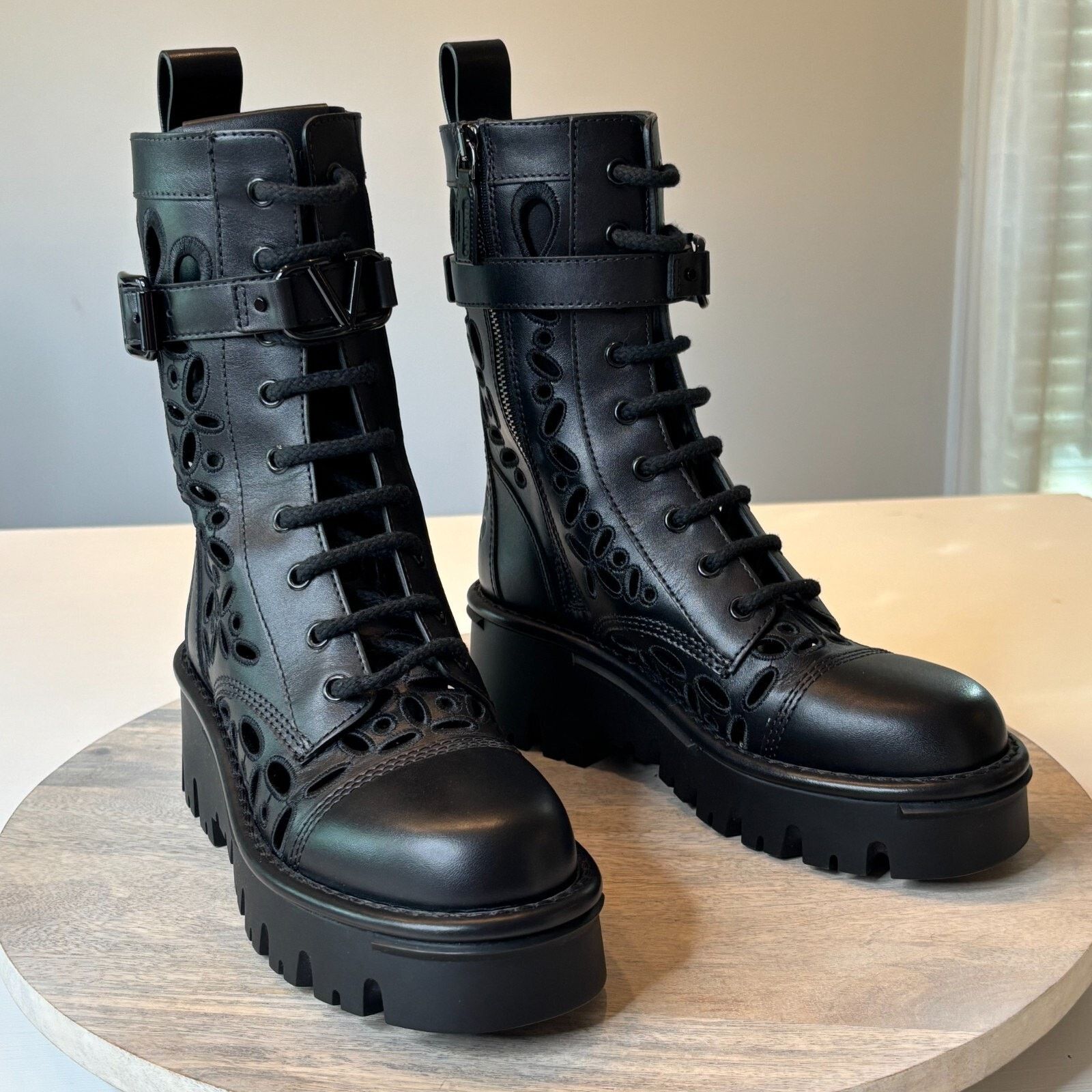 Valentino Valentino Atelier San Gallo Combat Boots EU Size 35 US 5 Size US 5 / IT 35 - 1 Thumbnail