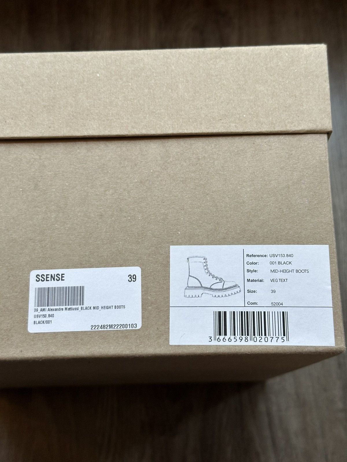 AMI AMI Paris Alexandre Mattiussi Calfskin Military Chunky Boots Size US 7.5 / EU 40-41 - 5 Thumbnail