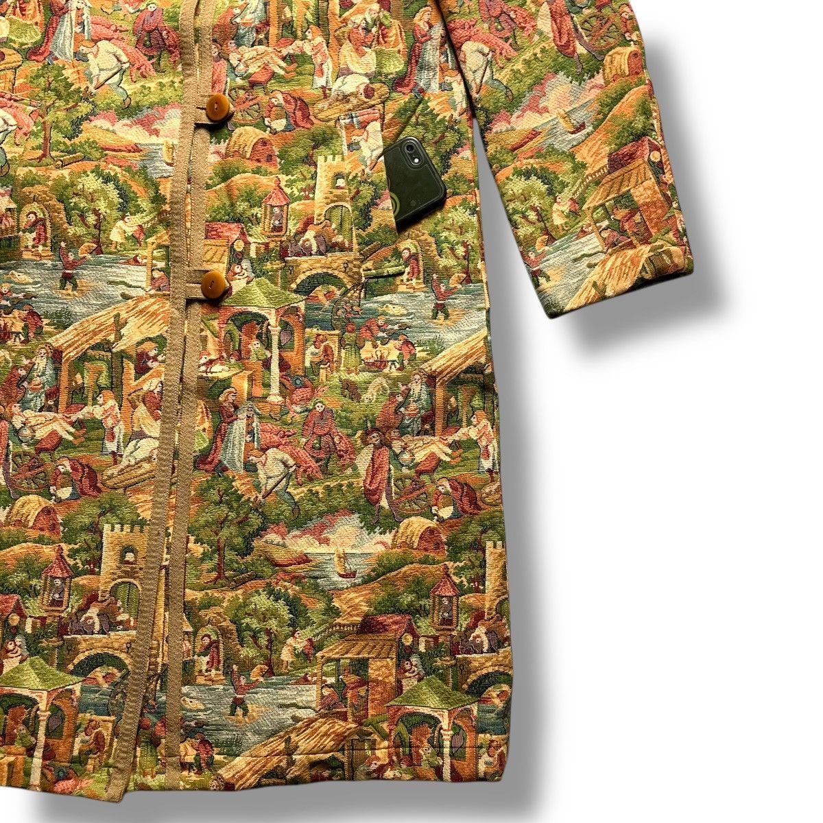 Japanese Brand 🇯🇵 LE ZEPHYR BUTTON UP PRINTED HEAVY COAT JACKET Size M / US 6-8 / IT 42-44 - 5 Thumbnail