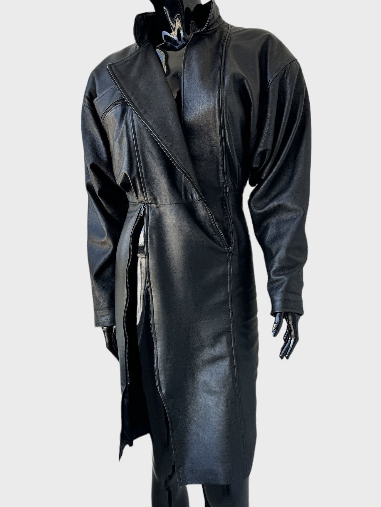 Genuine Leather Anthony Delon leather dress vintage Size XS / US 0-2 / IT 36-38 - 4 Thumbnail