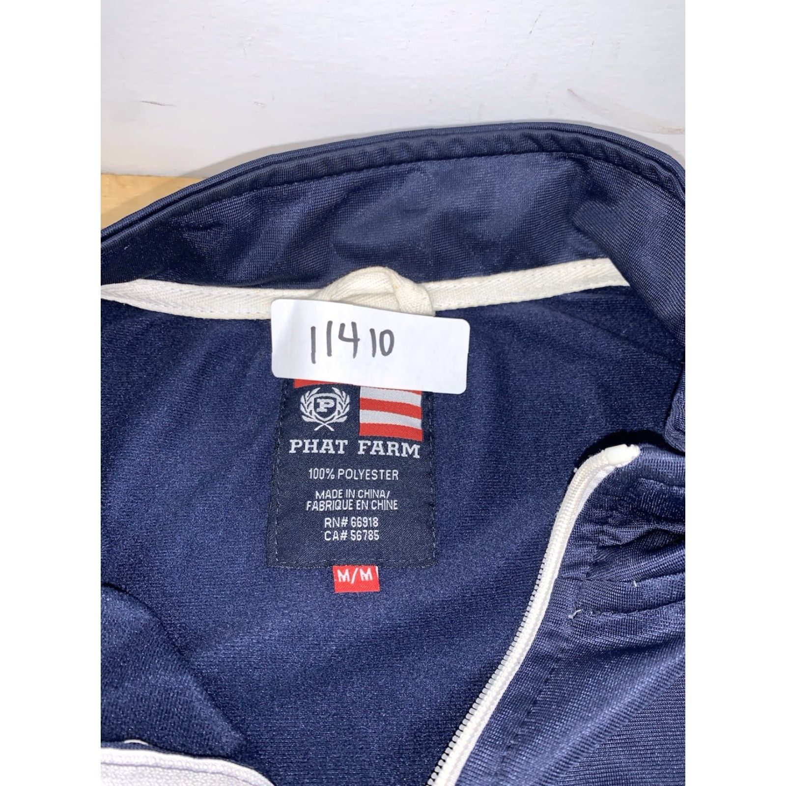 Phat Farm VINTAGE Phat Farm Track Jacket Mens M Blue Full Zip Y2K 11410 Size US M / EU 48-50 / 2 - 2 Thumbnail