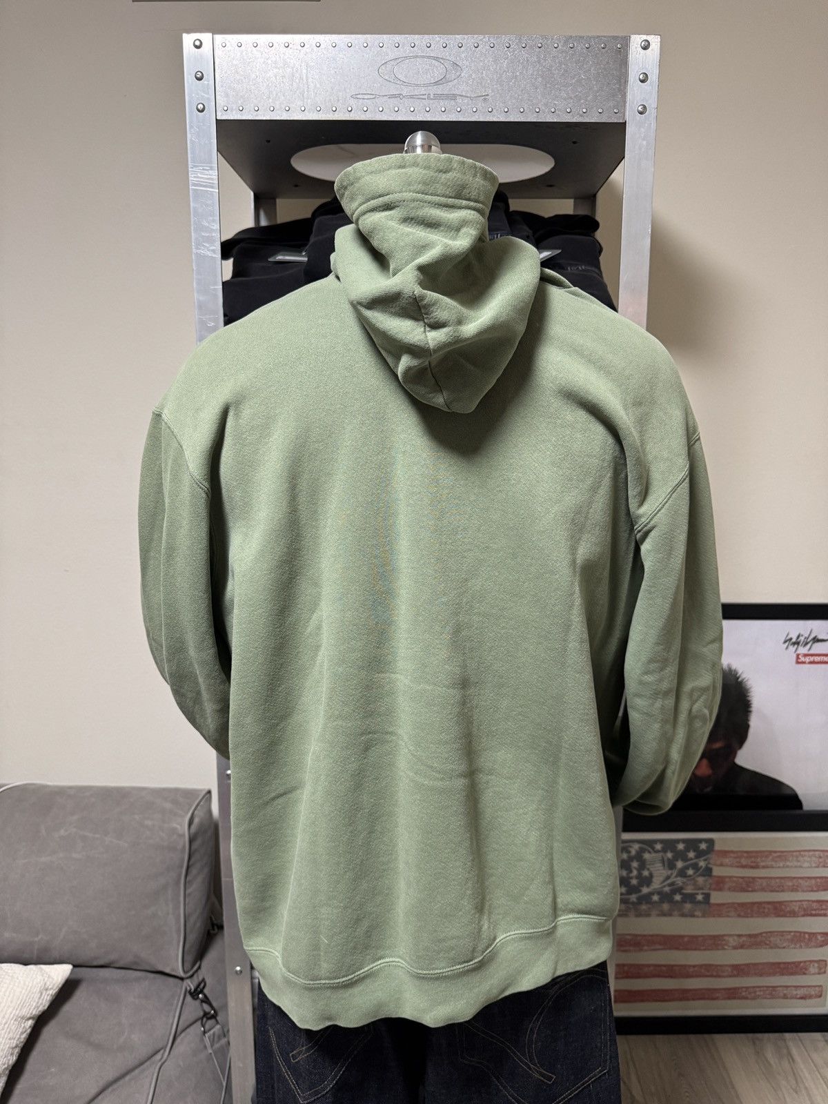 Nike Vintage 00's Nike Mini Center Swoosh Matcha Green Hoodie Size US XL / EU 56 / 4 - 10 Thumbnail
