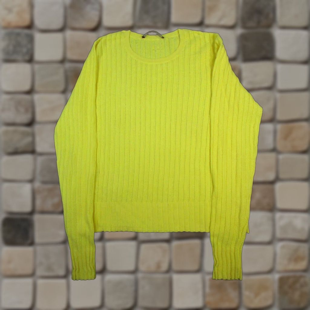 Vintage VINTAGE Comptoir des Cotonniers Sweater Women Small Yellow Cotton Pullover Casual Fall Womens Size S / US 4 / IT 40 - 1 Thumbnail