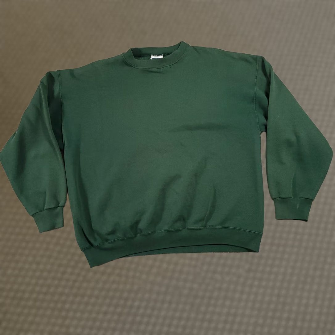 Vintage VINTAGE Maximum Sweats Sweatshirt Mens XL Green Crewneck Pullover Cotton Blend 50/50 Solid Fleece Size US XL / EU 56 / 4 - 1 Thumbnail
