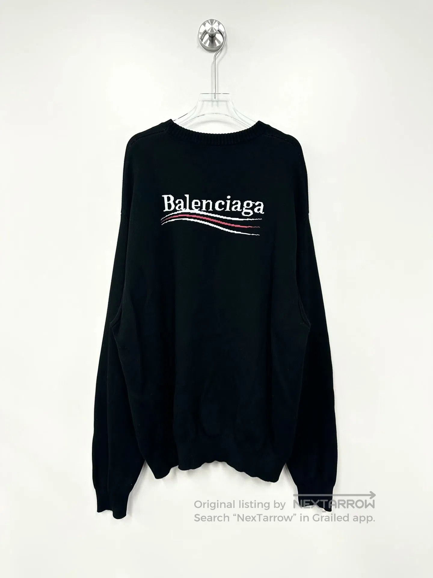 Balenciaga Balenciaga Black Embroidered Coke Logo Knit Sweater| Size US L / EU 52-54 / 3 - 2 Thumbnail