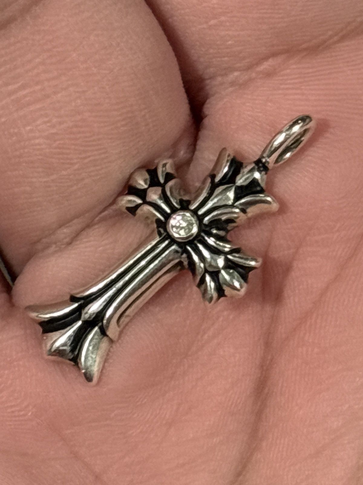 Chrome Hearts Chrome Hearts Double Cross W/ Aftermarket Center Diamond Size ONE SIZE - 7 Thumbnail