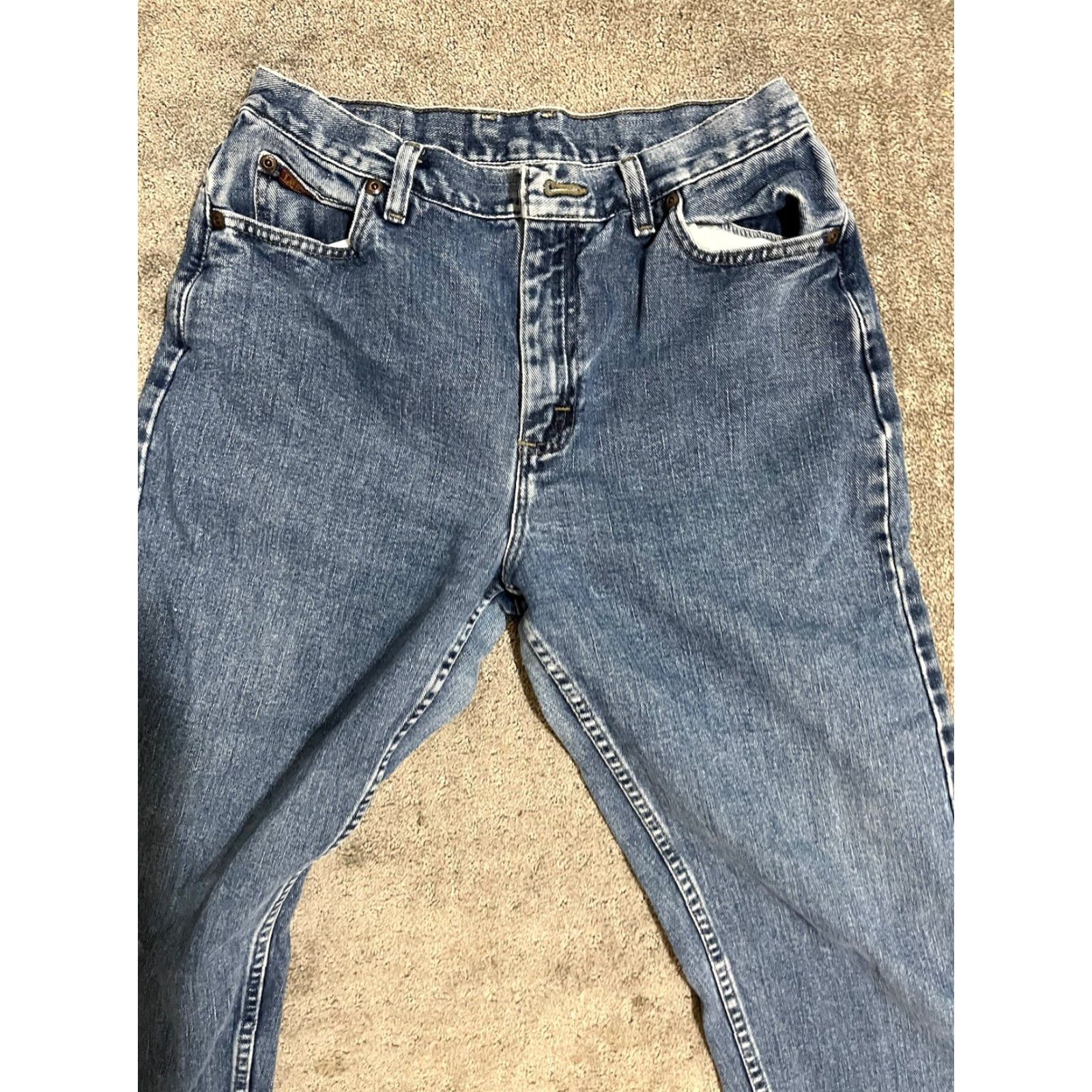 Lee VINTAGE Lee Original Relaxed Jeans 10M Womens Blue Denim 30" Inseam 5-Pocket Belt Loops Mens? Womens Size 32" / US 10 / IT 46 - 4 Thumbnail