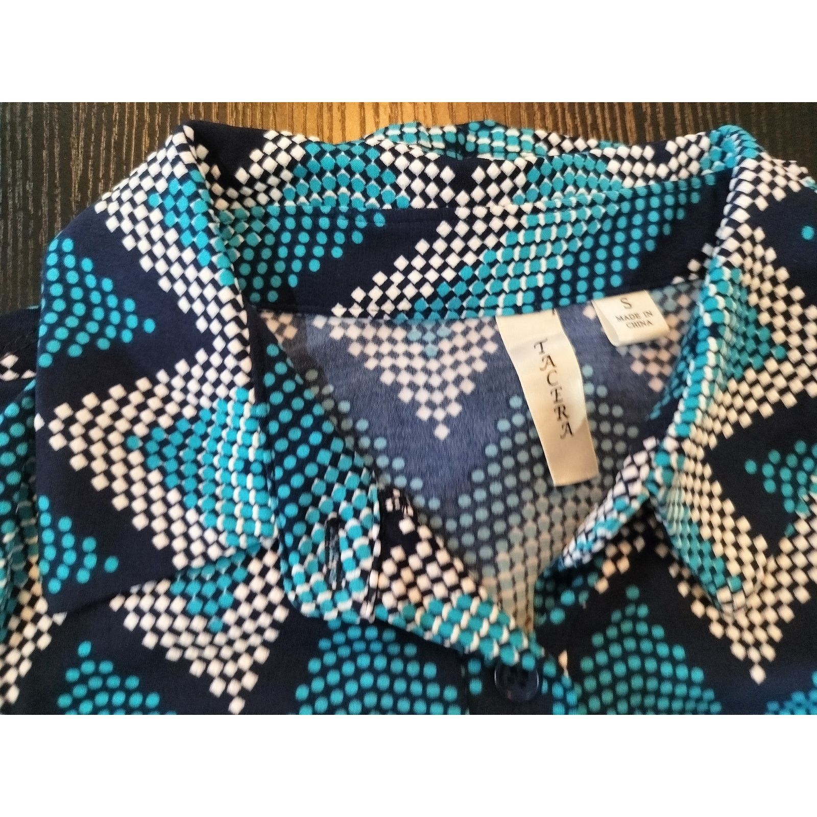 Other Tacera Chevron Print Sleeveless Shirt Dress S Tie Waist Blue Size S / US 4 / IT 40 - 7 Thumbnail