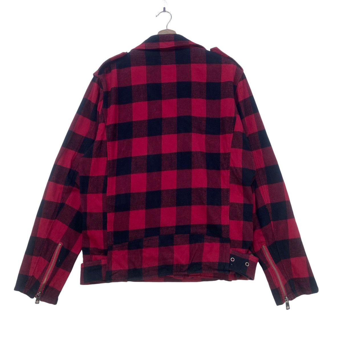 Japanese Brand Berning Sho Punk Hardcore Stylish Double Collar Biker Jacket Size US M / EU 48-50 / 2 - 4 Thumbnail