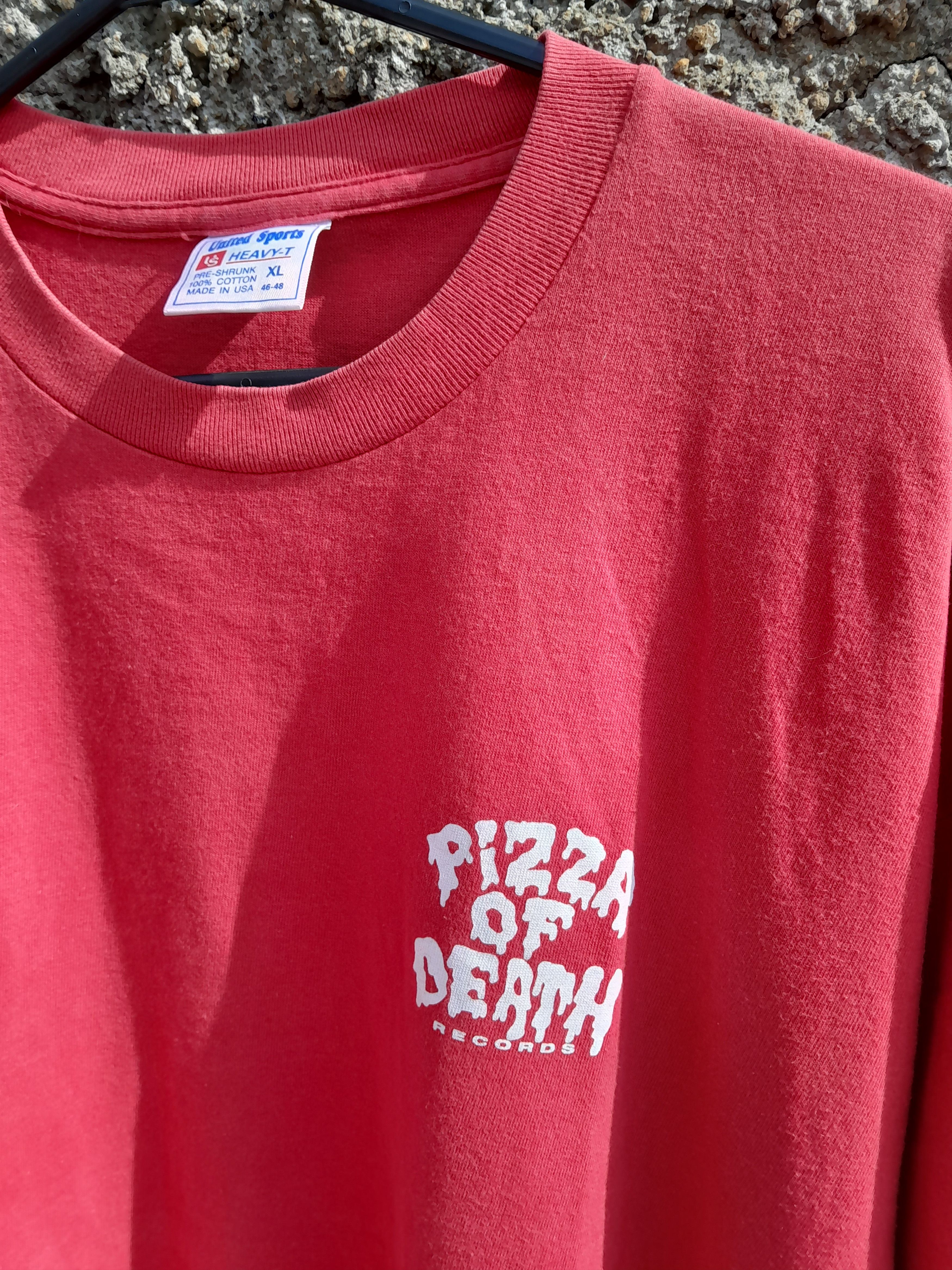 Other Vintage Pizza of Death Logo Red T Shirt Size US XL / EU 56 / 4 - 4 Thumbnail