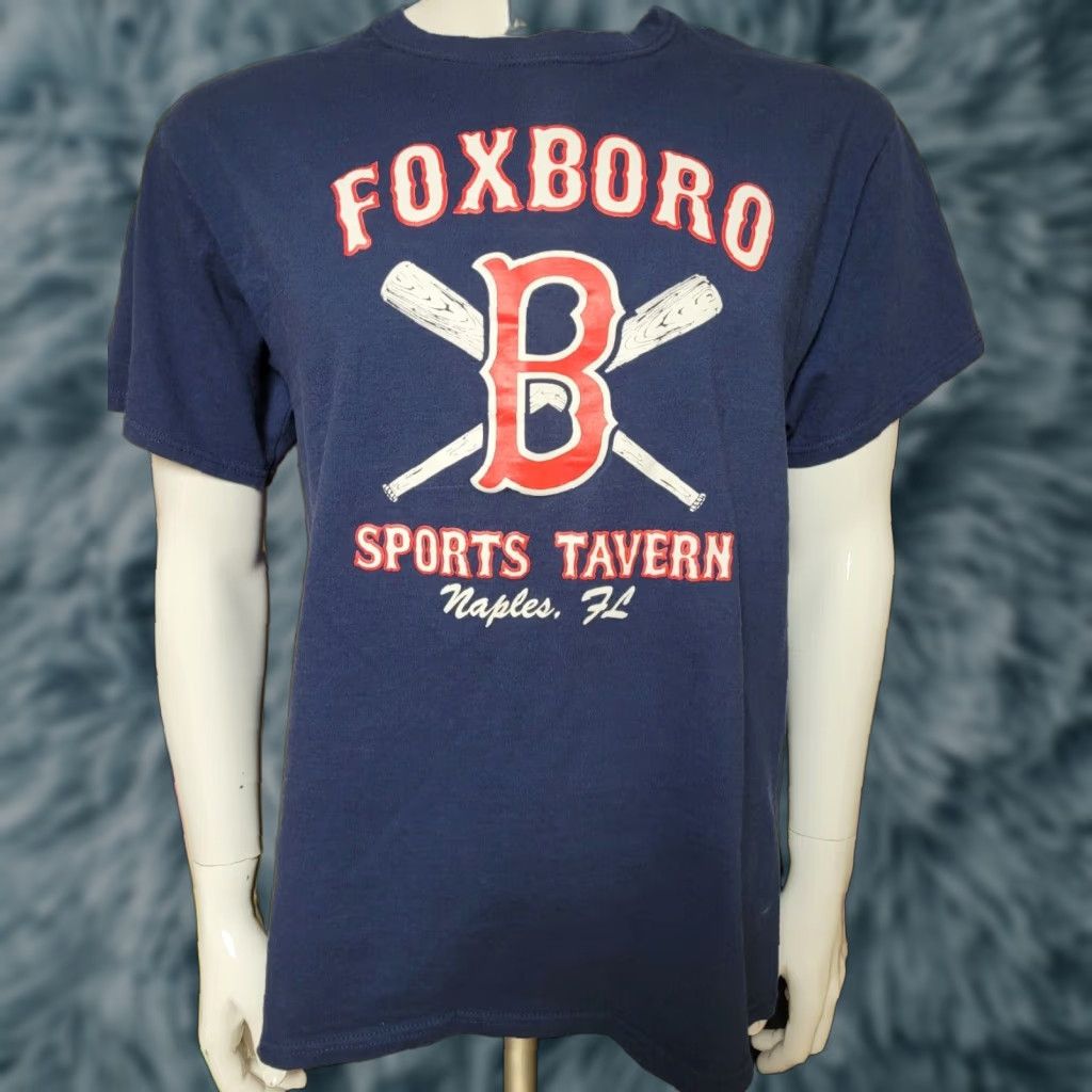 Port & Company Foxboro Sports Tavern Naples FL Bar T Shirt Large Blue 100% Cotton Port & Company Mens T-Shirt Crew Neck Short Sleeve Bars Sports 2000s Size US L / EU 52-54 / 3 - 1 Thumbnail