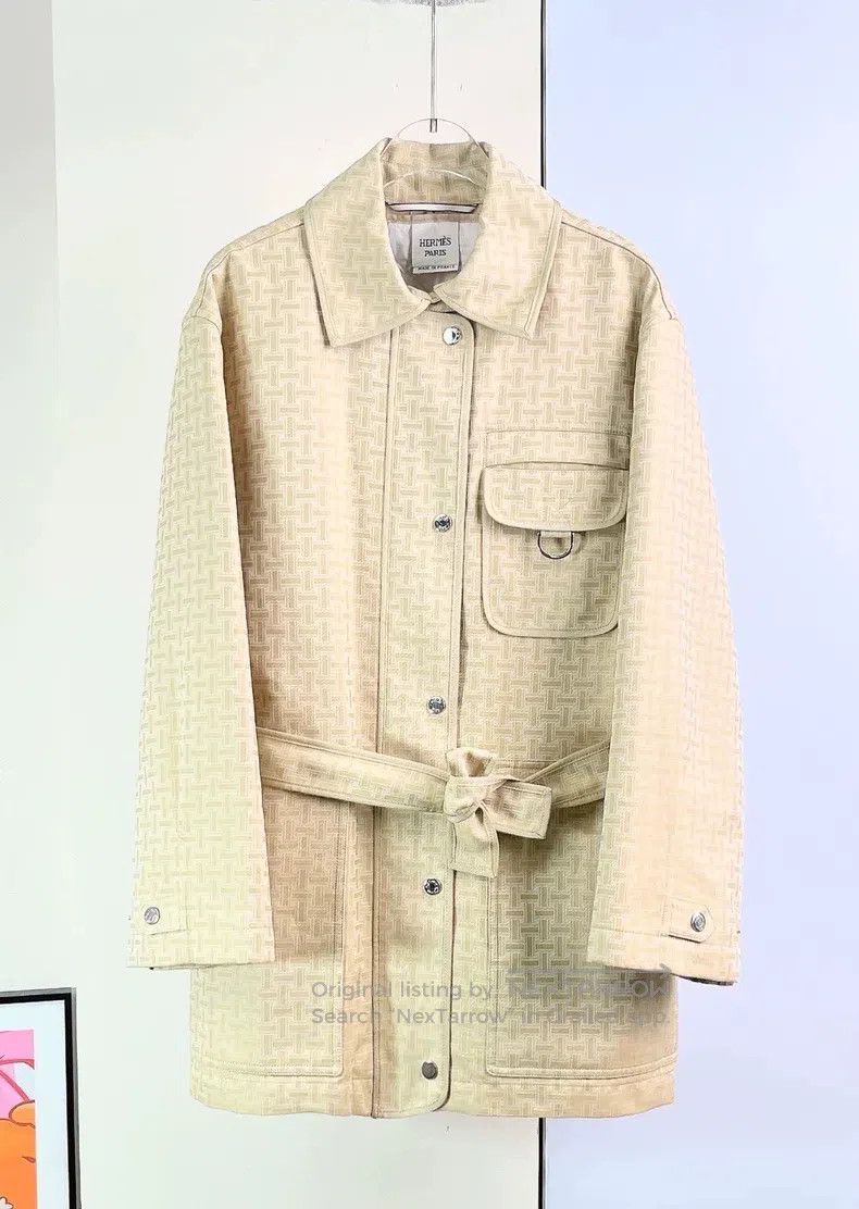 Hermes Hermes Khaki Letter H Cotton-Padded Two-Piece Jacket Size XS / US 0-2 / IT 36-38 - 4 Thumbnail