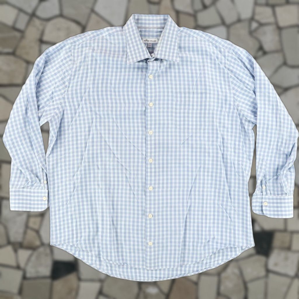 Peter Millar Peter Millar Crown Lambert Gingham Button Up Shirt Blue Men's XL Size US XL / EU 56 / 4 - 1 Thumbnail