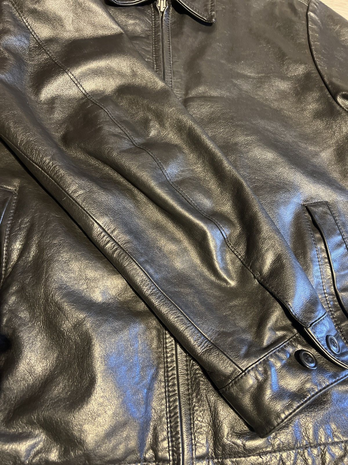 Gap × Vintage Vintage Gap Cow Leather Jacket Size US M / EU 48-50 / 2 - 5 Thumbnail