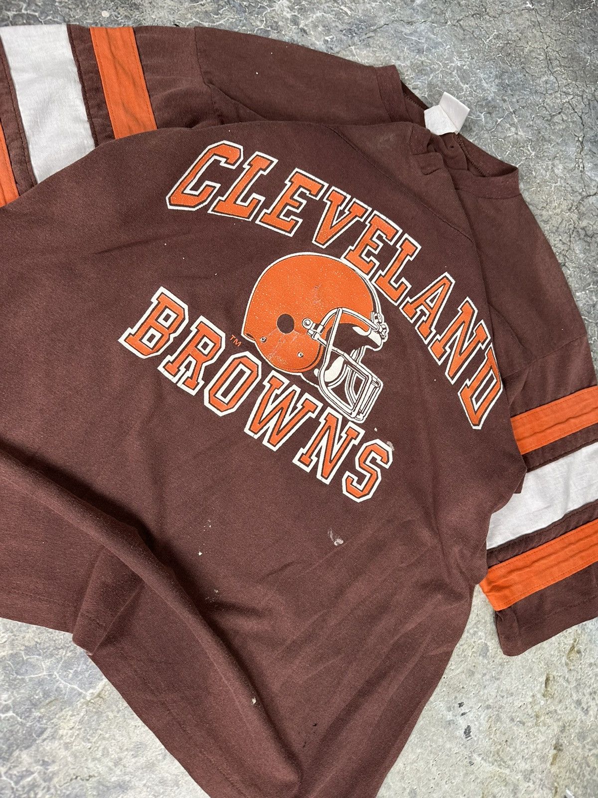 NFL × Vintage Vintage Sun Faded Cleveland Browns Jersey Tee Size US L / EU 52-54 / 3 - 3 Thumbnail