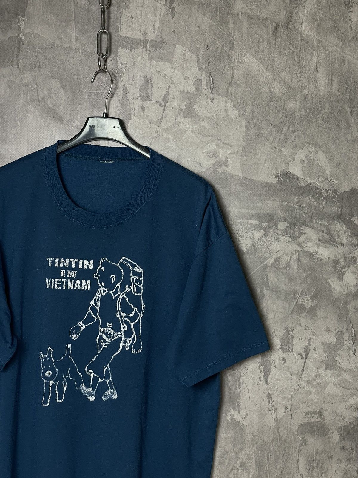 Vintage Vintage 70s 80s single stitch Tintin in Vietnam t shirt Size US L / EU 52-54 / 3 - 4 Thumbnail
