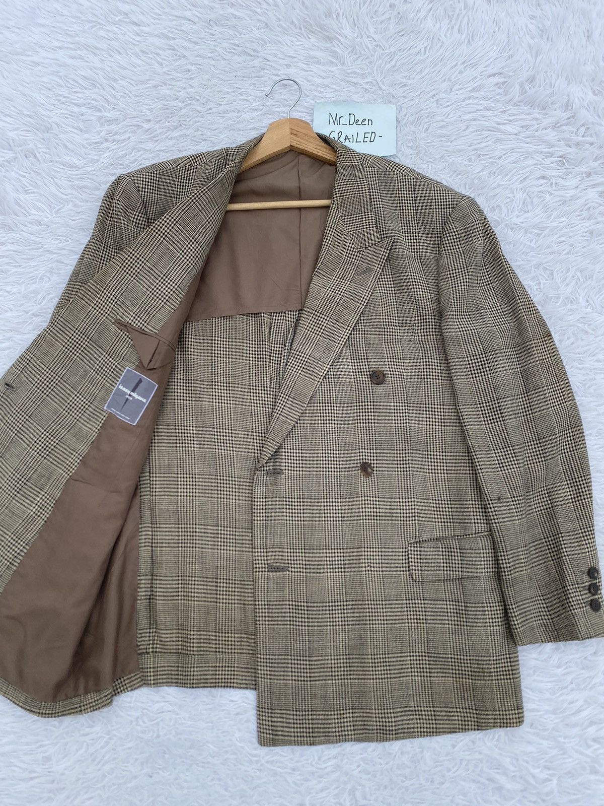 Issey Miyake Rare Vintage Issey Miyake Checkered Brown Blazer Size 38R - 6 Thumbnail