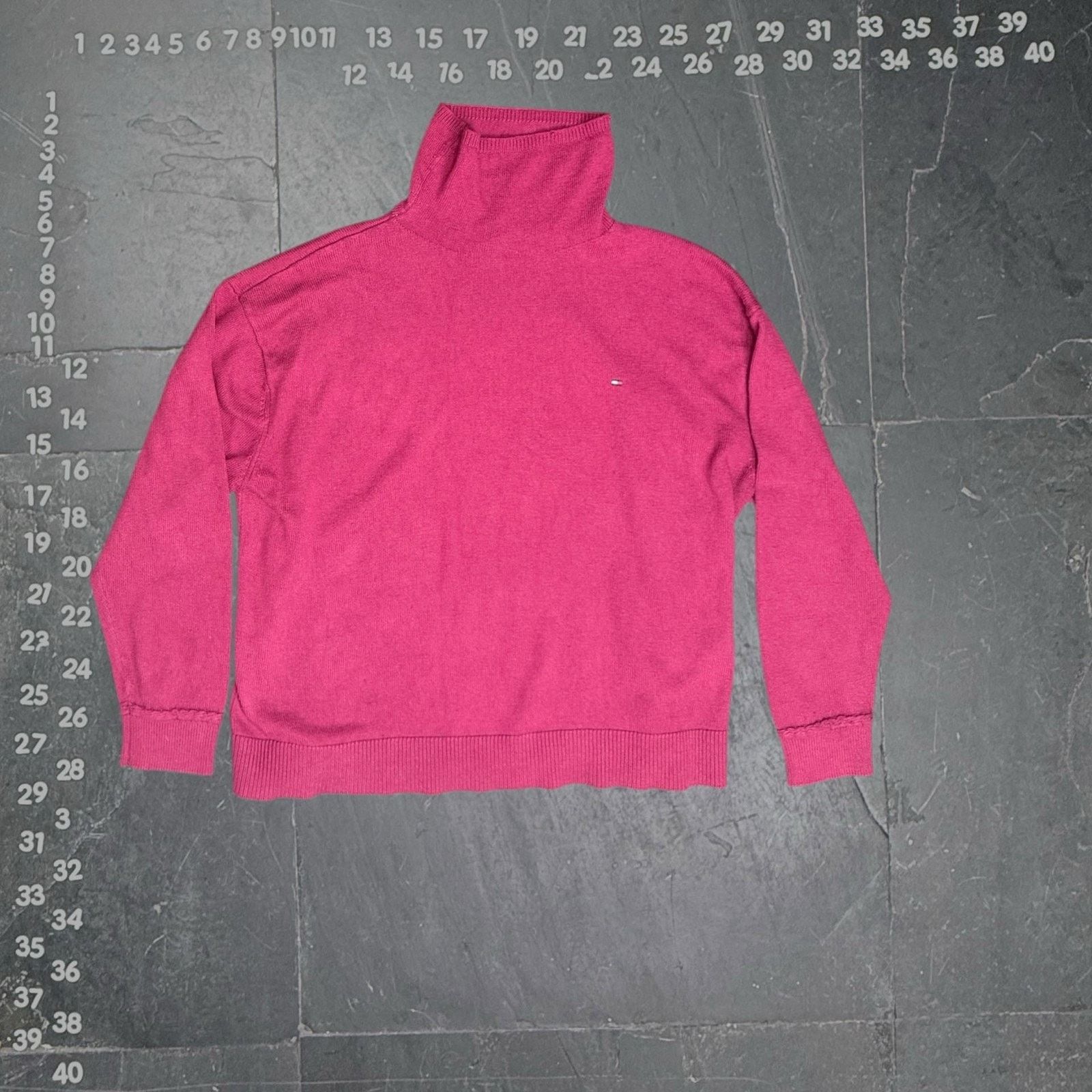 Tommy Hilfiger Tommy Hilfiger Cotton Wool Turtleneck Sweater in Fuchsia Size XL / US 12-14 / IT 48-50 - 2 Thumbnail