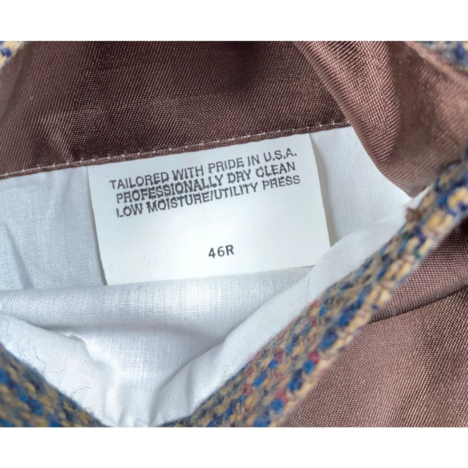 Vintage VINTAGE Hunter's Glen Wool Blazer Men 46 Regular Brown Glen Check 2 Button Jacket Size 46R - 4 Thumbnail