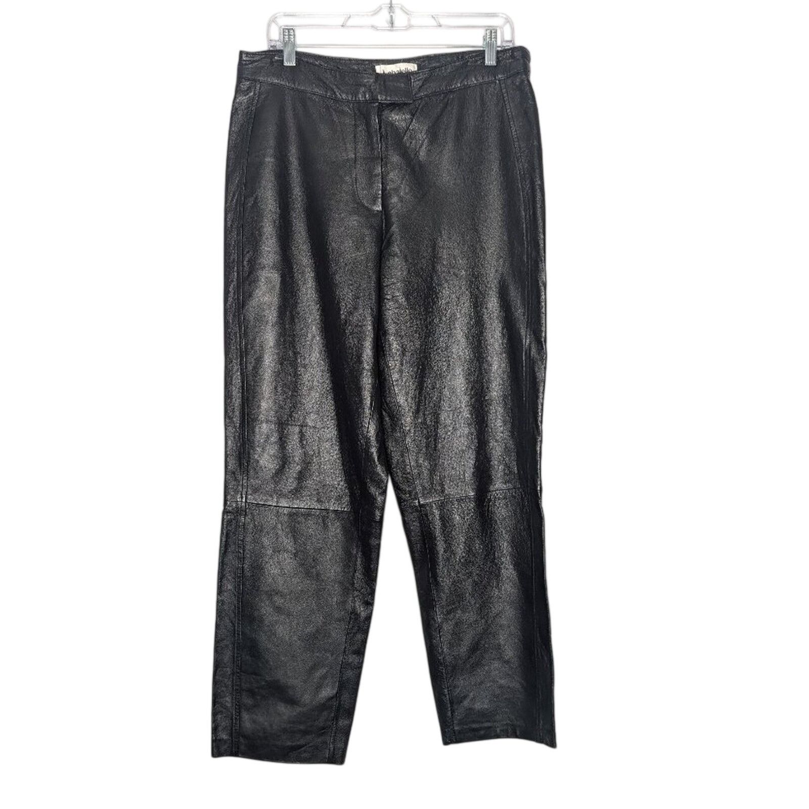 Vintage Bagatelle Vintage 90s Black Leather Pants High Waist Size 12 Size 34" / US 12 / IT 48 - 1 Thumbnail