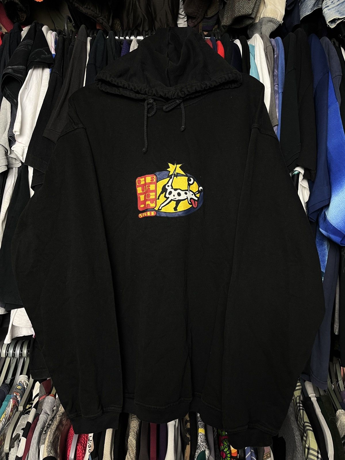 Vintage 1980s ARCHIVE CUT BACK VINTAGE OVERSIZED CRAZY HOODIE - 1336 Size US XXL / EU 58 / 5 - 2 Thumbnail