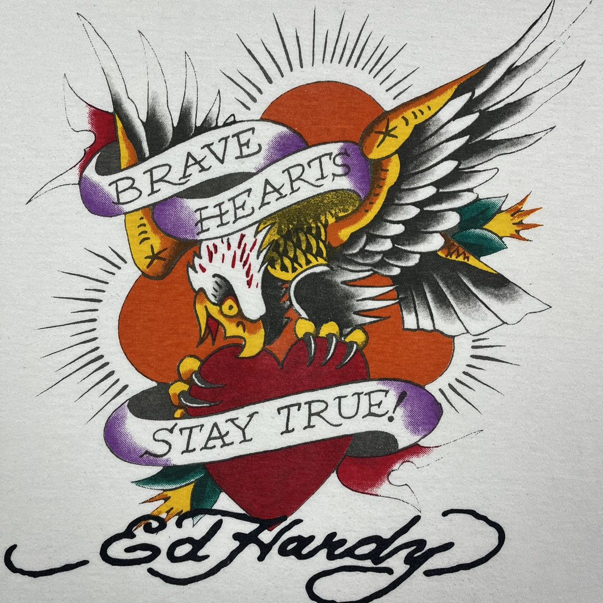 Ed Hardy Vintage Ed Hardy y2k Eagle big logo T Shirt 90’s Size US L / EU 52-54 / 3 - 3 Thumbnail