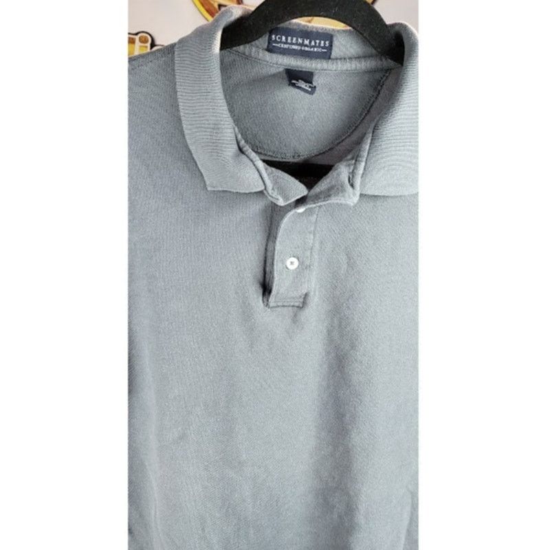 & Other Stories Screenmates Mens Grey Polo Shirt Cotton Short Sleeve Size XL Size US XL / EU 56 / 4 - 4 Thumbnail