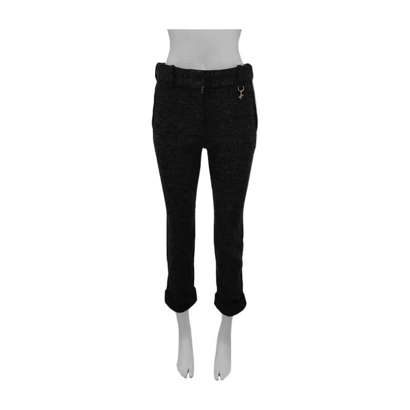 Louis Vuitton Louis Vuitton Women's Black Grey Wool Casual Pants 0089 Size 23" - 1 Thumbnail