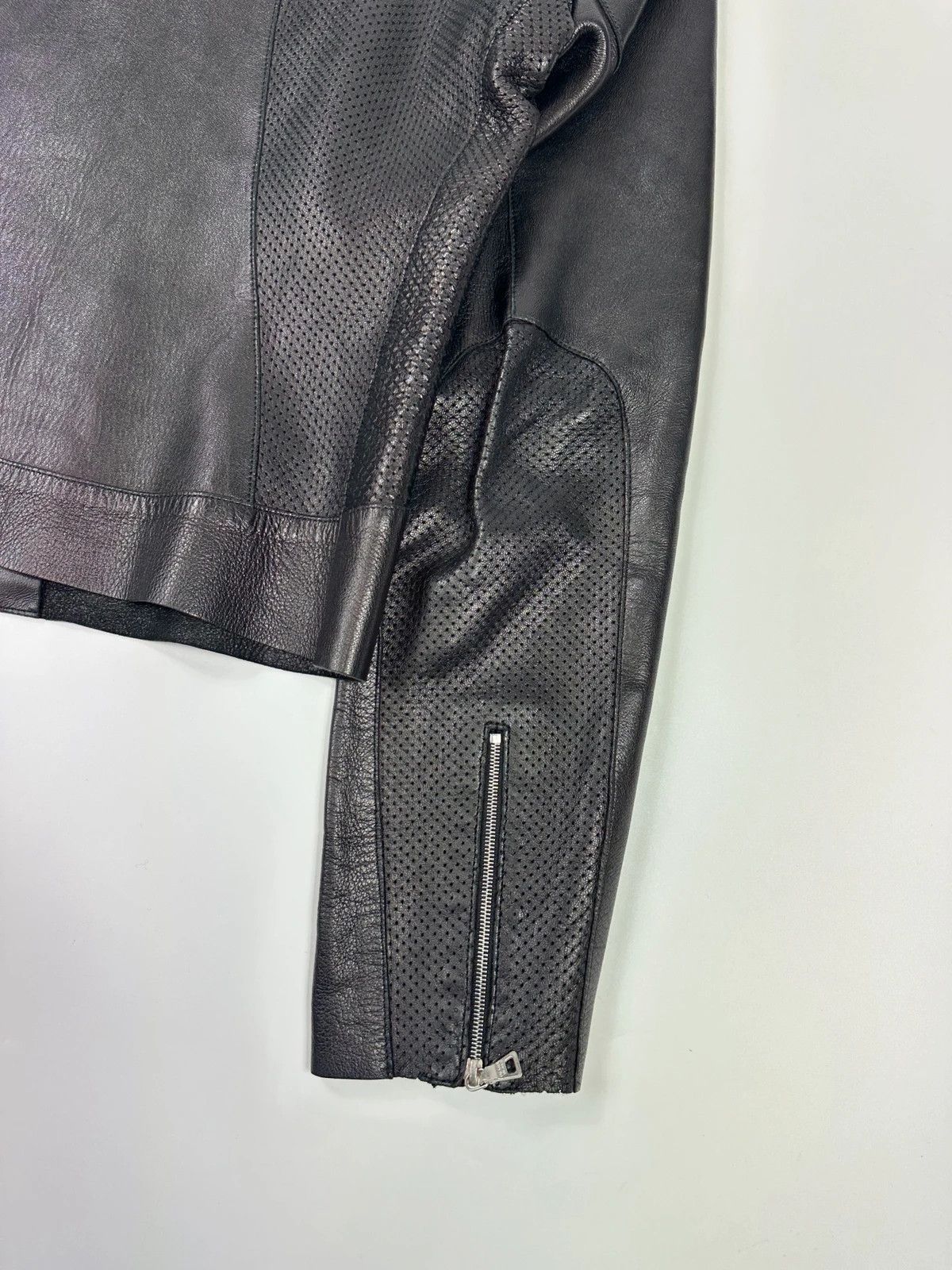 Prada Prada Milano FW1999 Black Perforated Leather Jacket Size S / US 4 / IT 40 - 10 Thumbnail