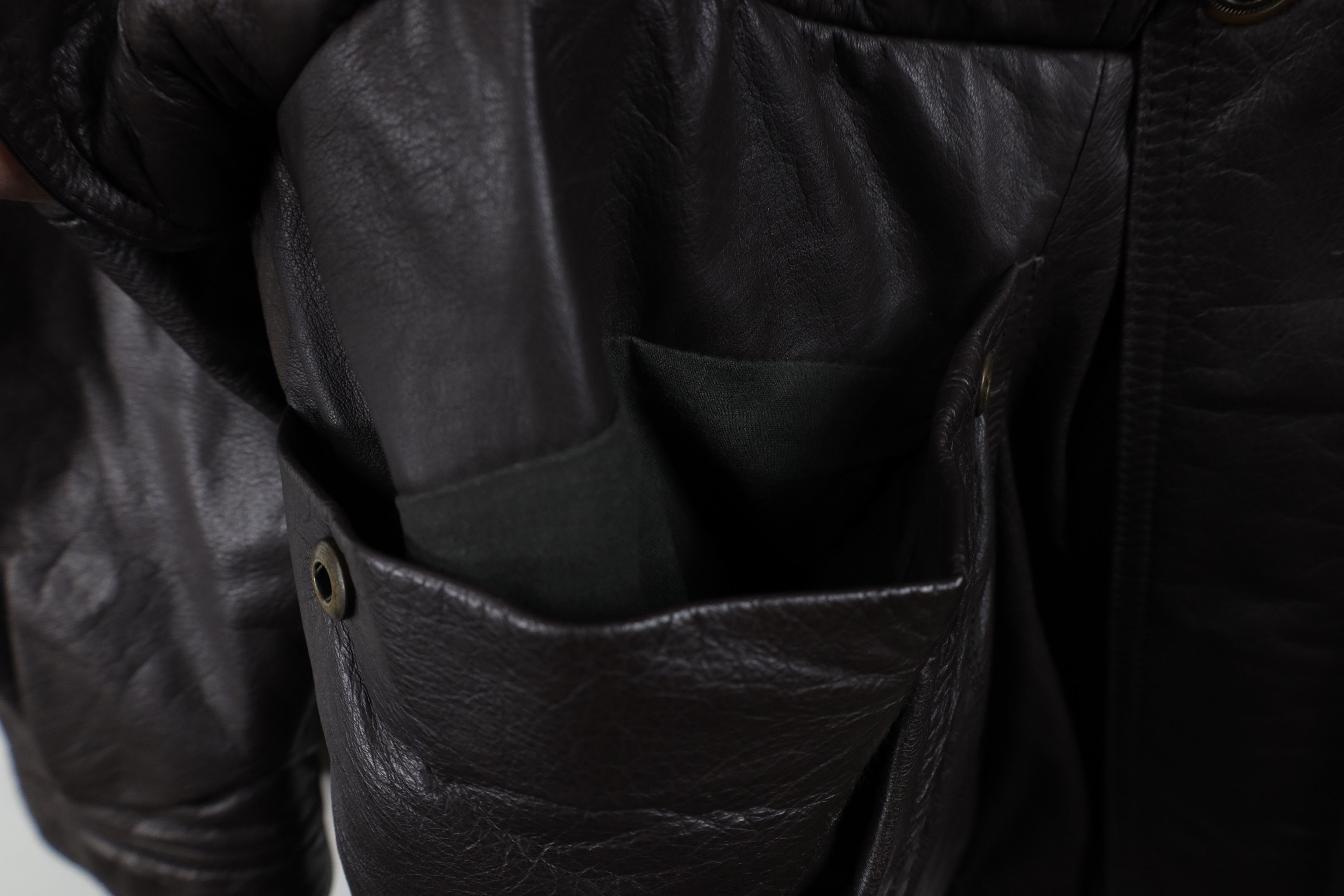 Members Only Vintage 90s Members Only Leather Chore Barn Jacket Brown Size US XL / EU 56 / 4 - 6 Thumbnail