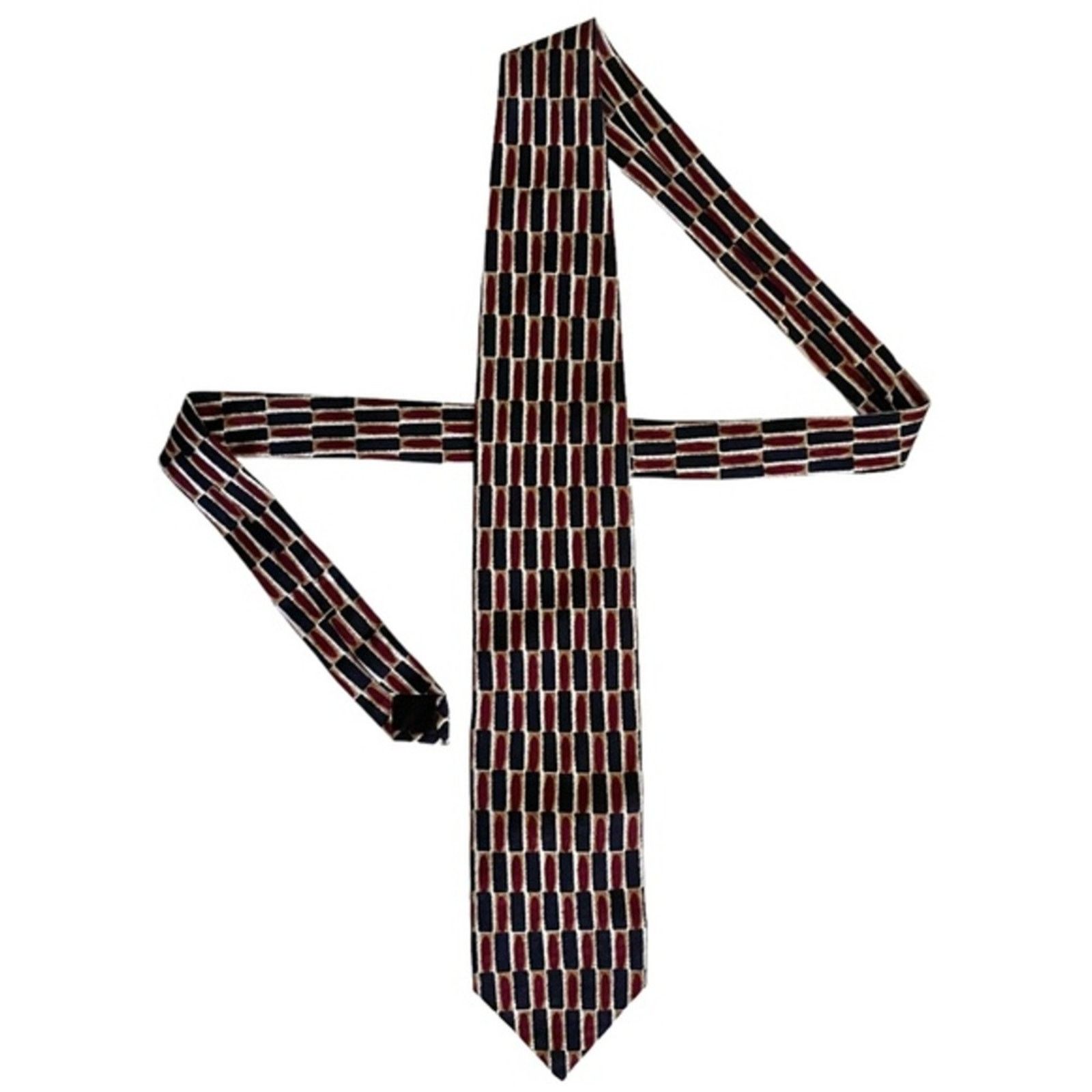 Vintage Vintage Ferrell Reed for Mills Touché Checkered Silk Tie Size ONE SIZE - 2 Thumbnail