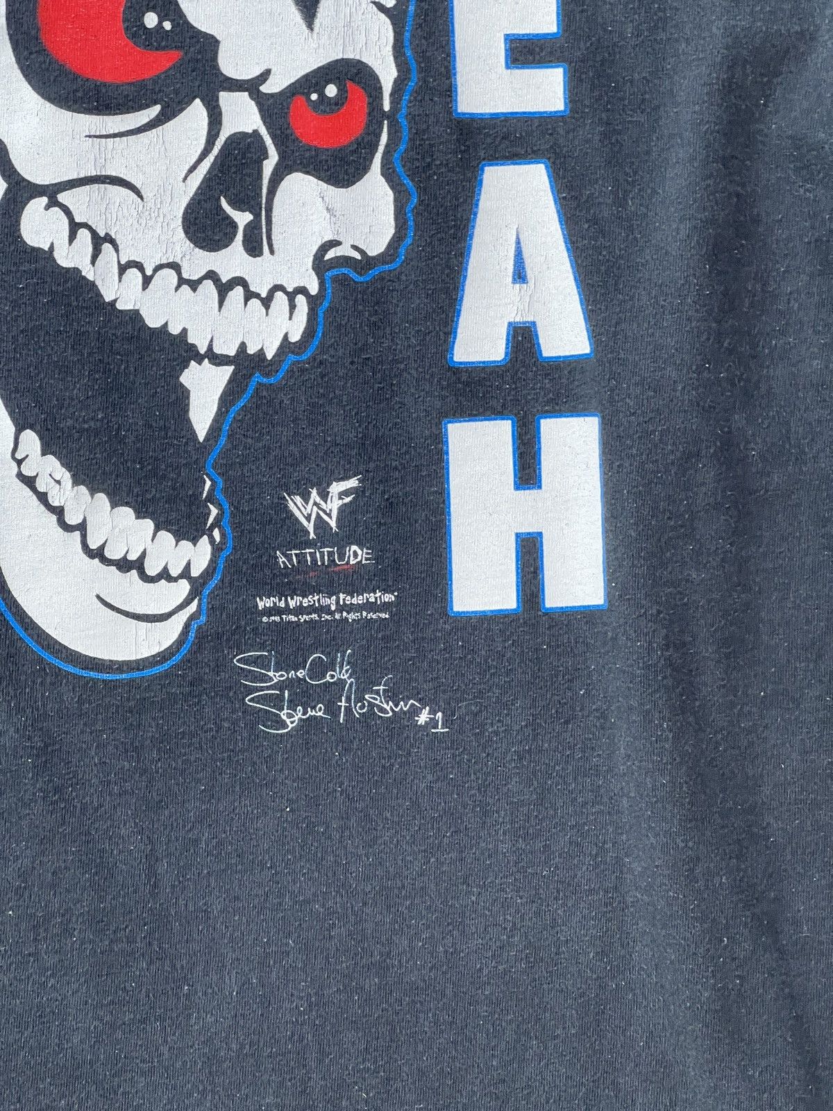 WWE Vintage 2002 What Stone Cold Skull Wrestling WWE Tee XXL Size US XXL / EU 58 / 5 - 7 Thumbnail