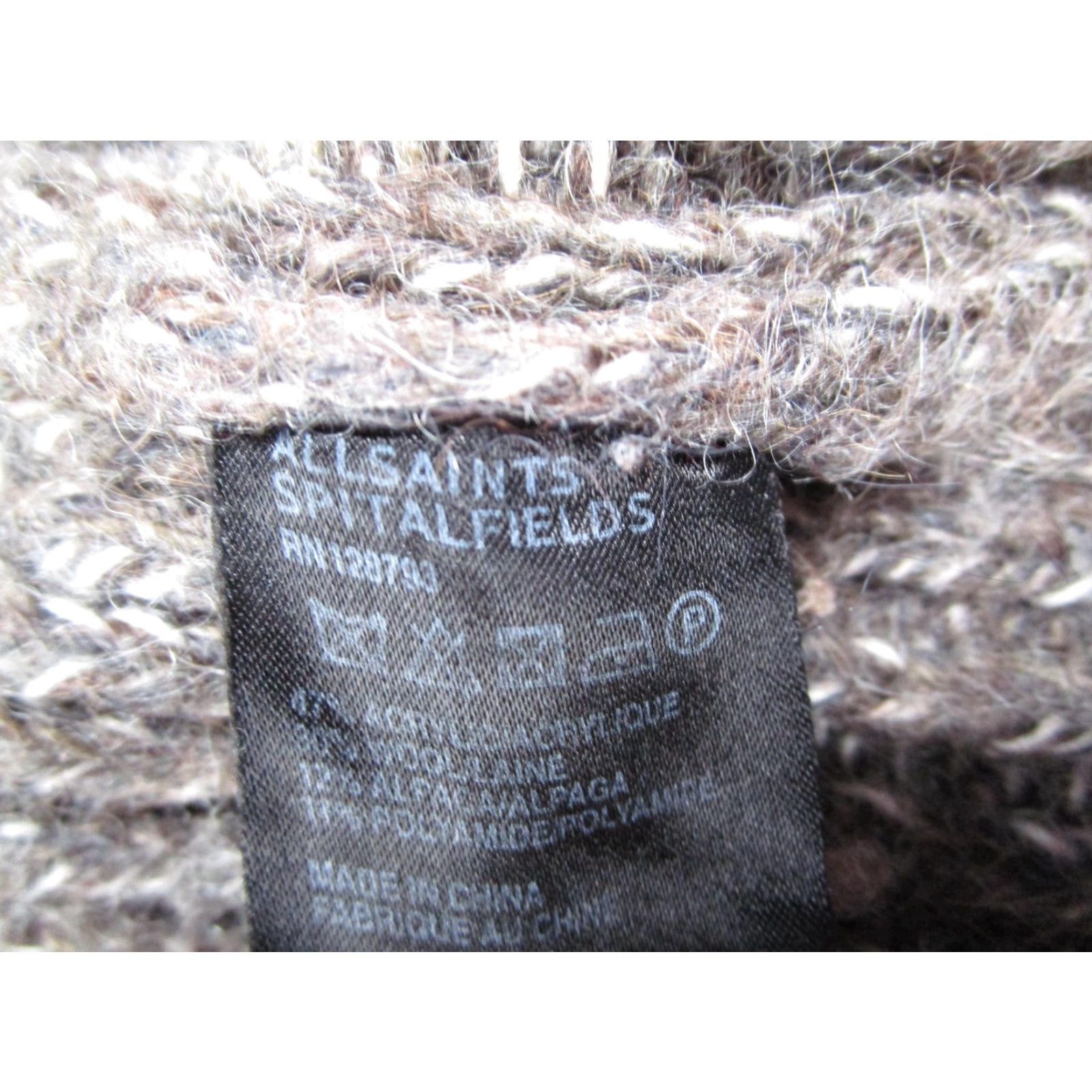 Allsaints AllSaints Sweater Womens Small Brown Ahkka Cardigan Open Front Size S / US 4 / IT 40 - 4 Thumbnail