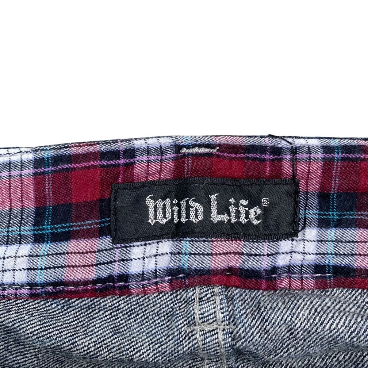 Japanese Brand Wild Life Japan Spellout Flare Jeans Hysteric Style Size US 31 - 14 Thumbnail