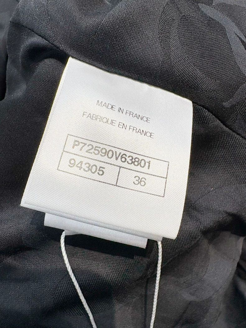 Chanel Chanel 22S show black glitter satin lapel silhouette jacke Size XS / US 0-2 / IT 36-38 - 6 Thumbnail