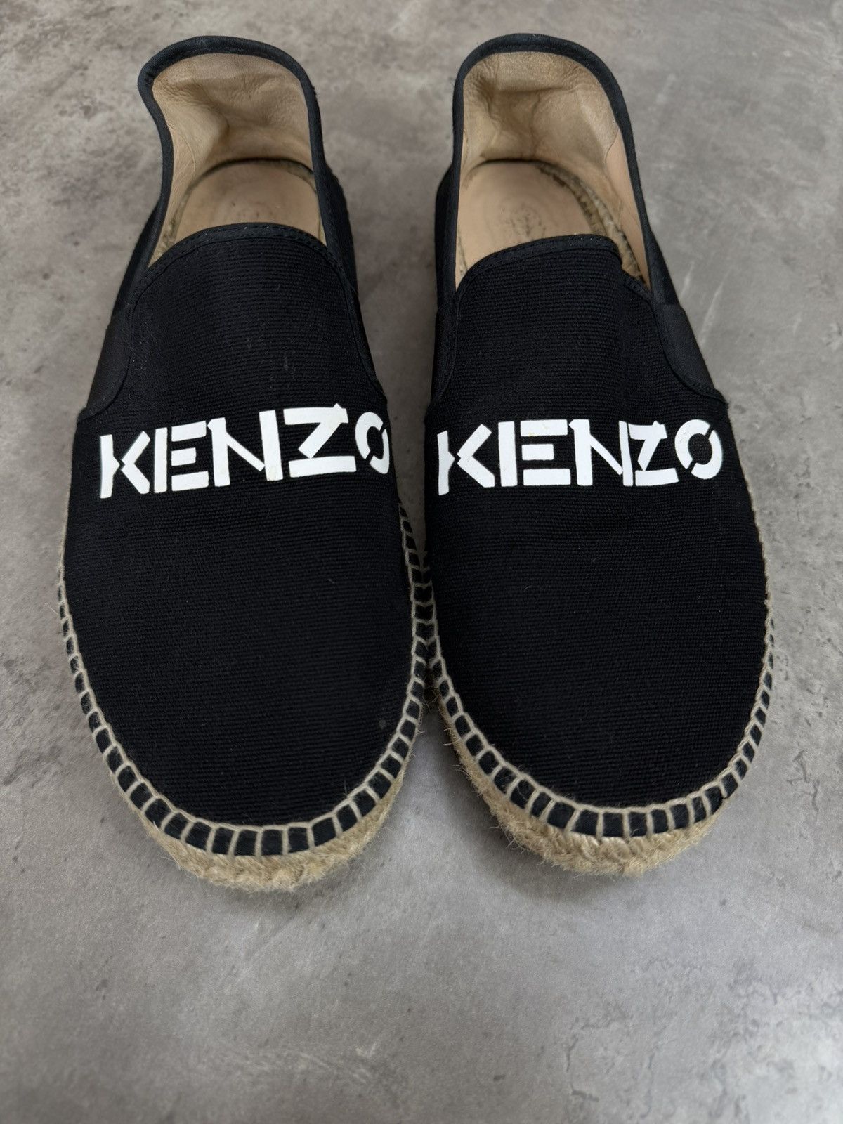 Kenzo Kenzo Black Logo Printed Espadrilles Size 42 Size US 8 / EU 41 - 7 Thumbnail