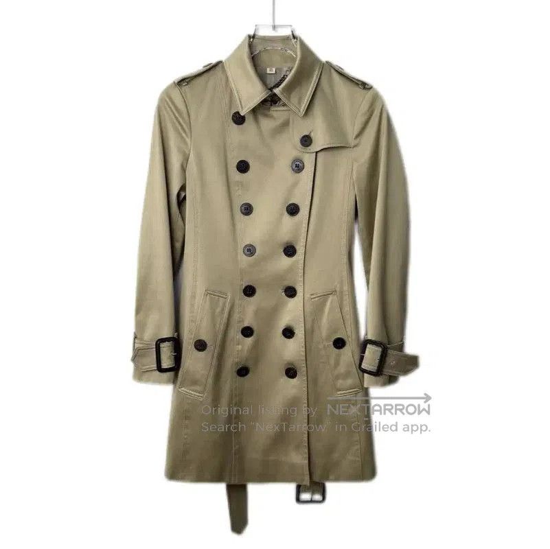 Burberry Burberry Brown Cotton Blend Women's Trench Coat. Size L / US 10 / IT 46 - 1 Thumbnail