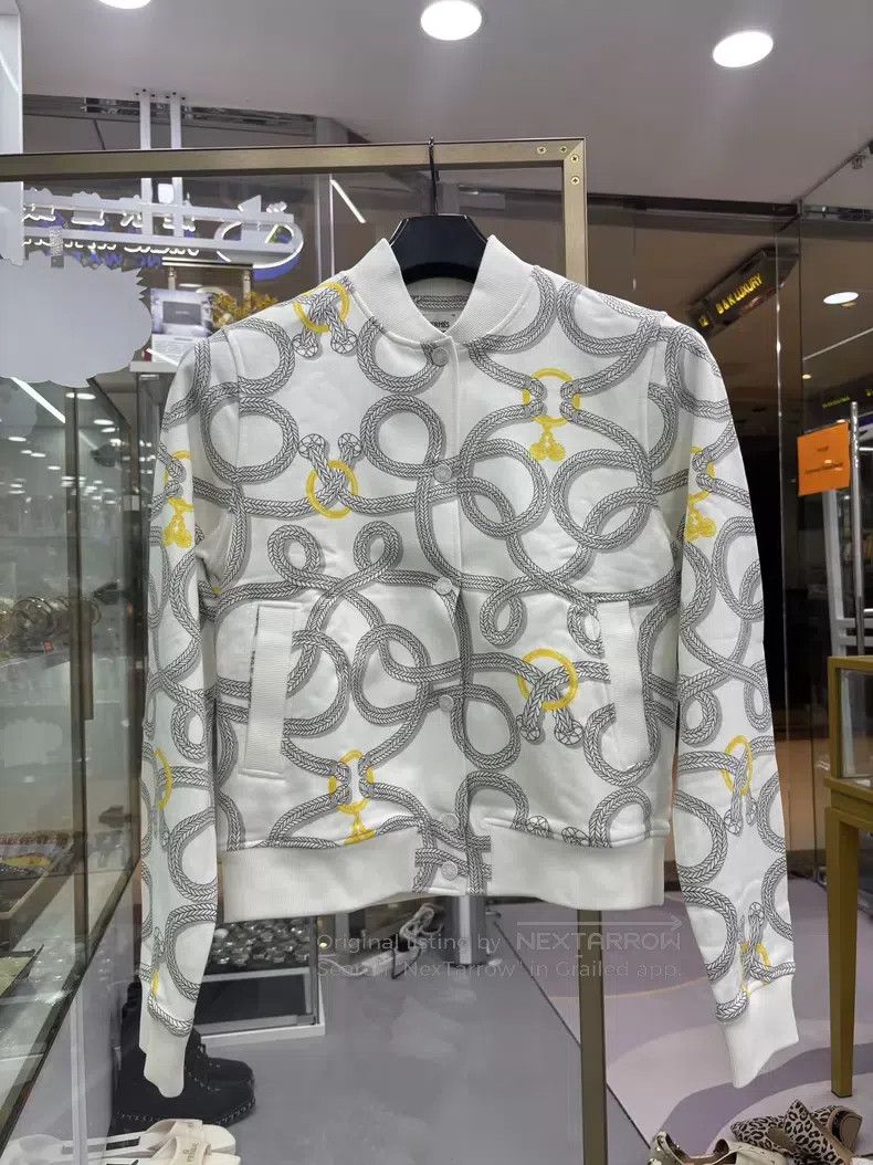 Hermes Hermes Ladies printed jacket baseball jacket, pure cotton Size XS / US 0-2 / IT 36-38 - 1 Thumbnail
