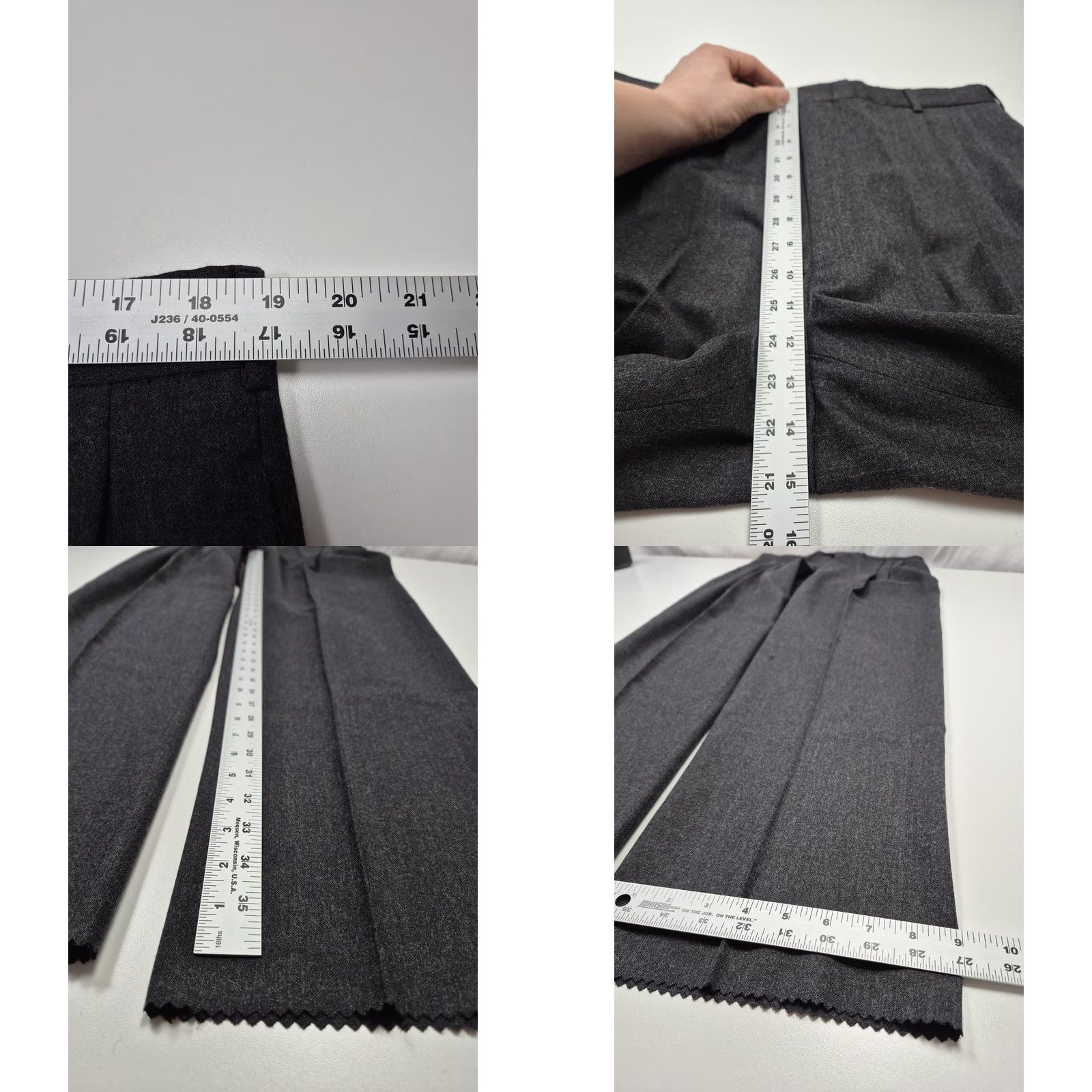 Vintage VTG John Alexander Dress Pants Men's 38x36 Gray Wool Pleated Unhemmed NWT Size US 38 / EU 54 - 8 Thumbnail
