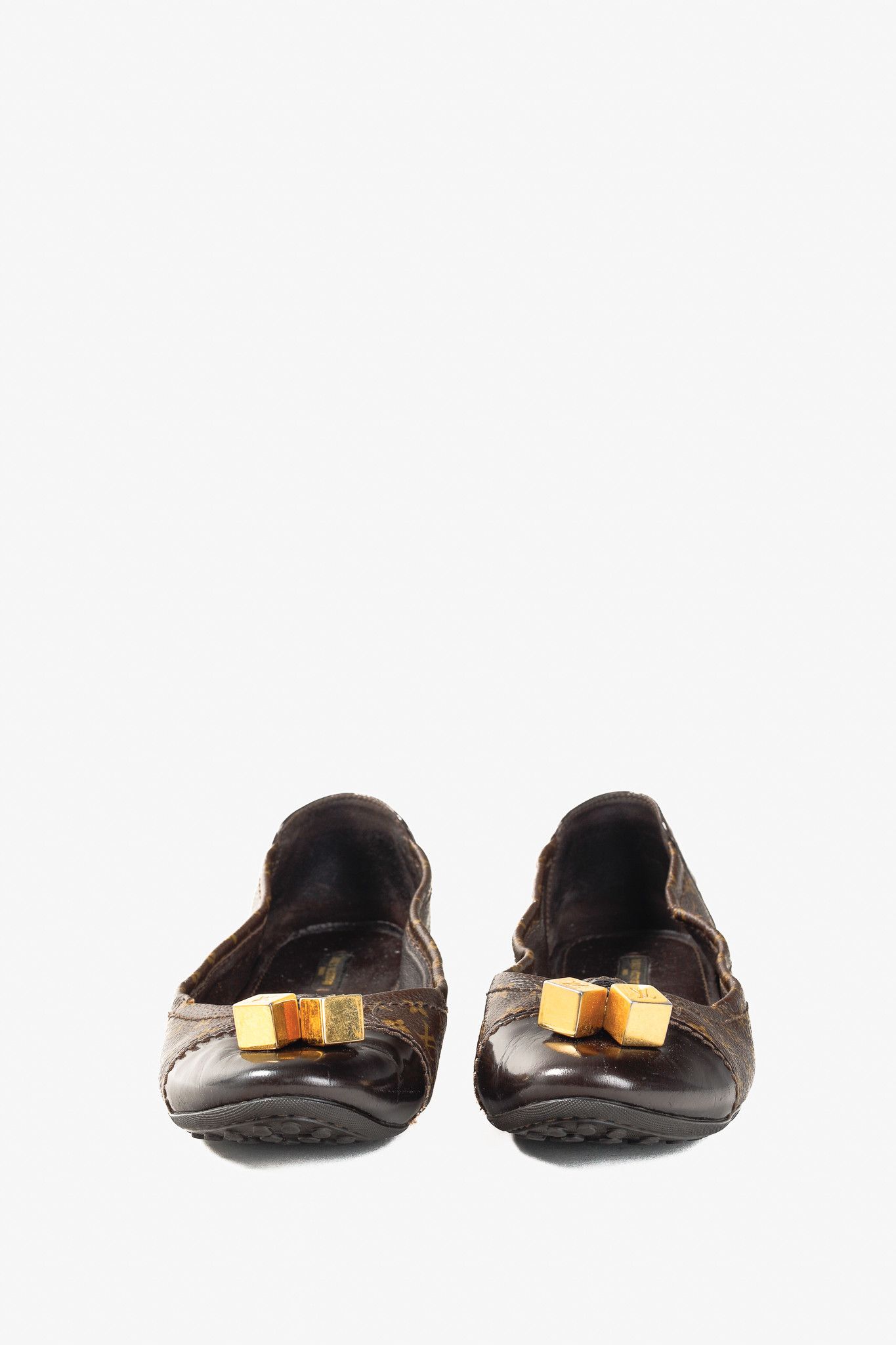 Louis Vuitton Louis Vuitton Lovely Golden-Cube Ballet Driving Flats Size US 8 / IT 38 - 3 Thumbnail