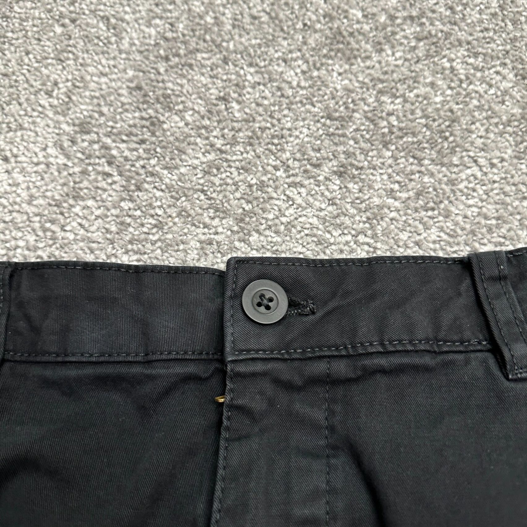 Zara ZARA Chino Pants Mens 34 Black Solid Straight Flat Front Casual Cotton 35x29.5 Size US 34 / EU 50 - 3 Thumbnail