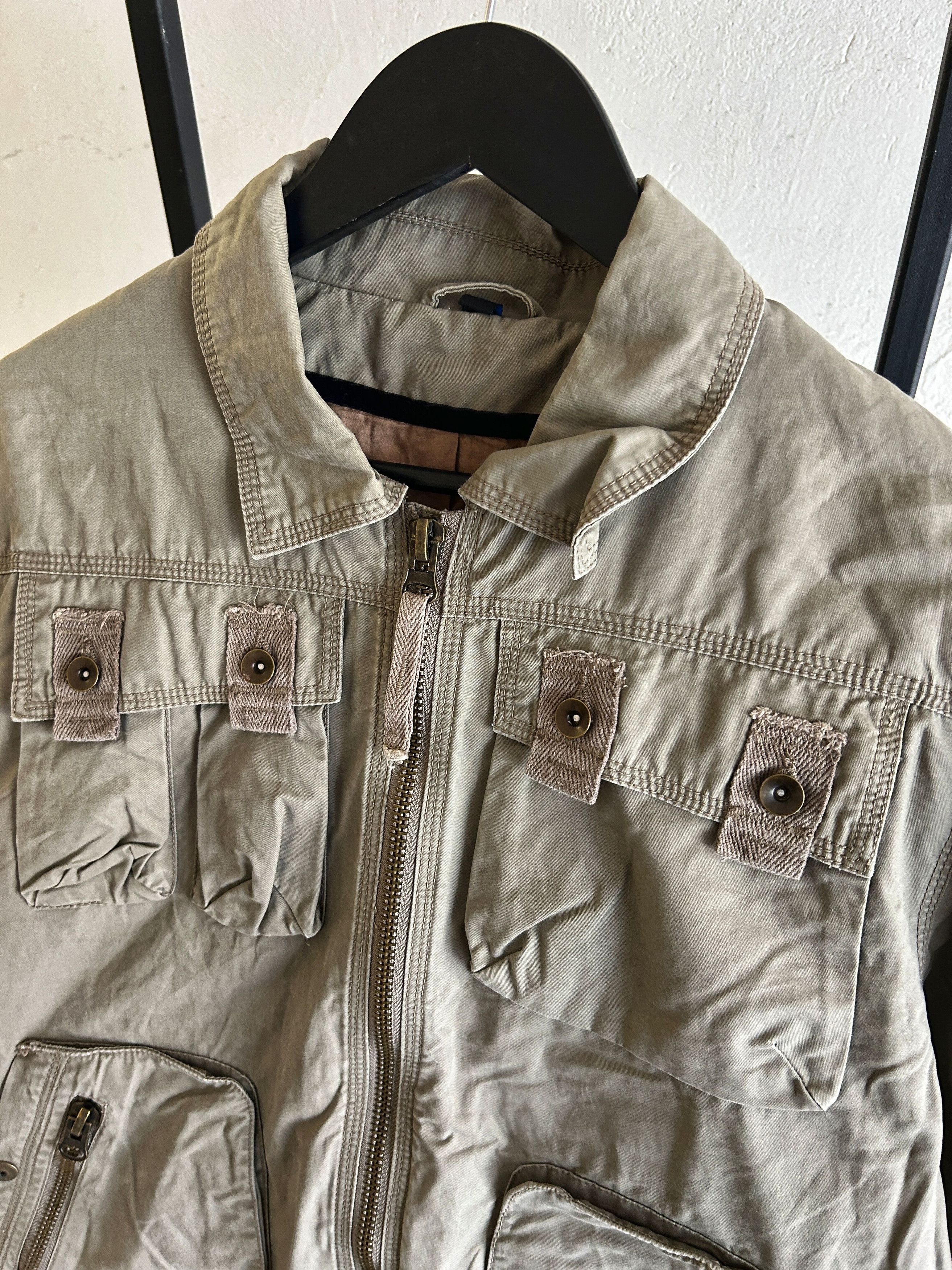Japanese Brand Vintage Balenciaga Style Denim Washed Cargo Jacket 90s Size US M / EU 48-50 / 2 - 4 Thumbnail