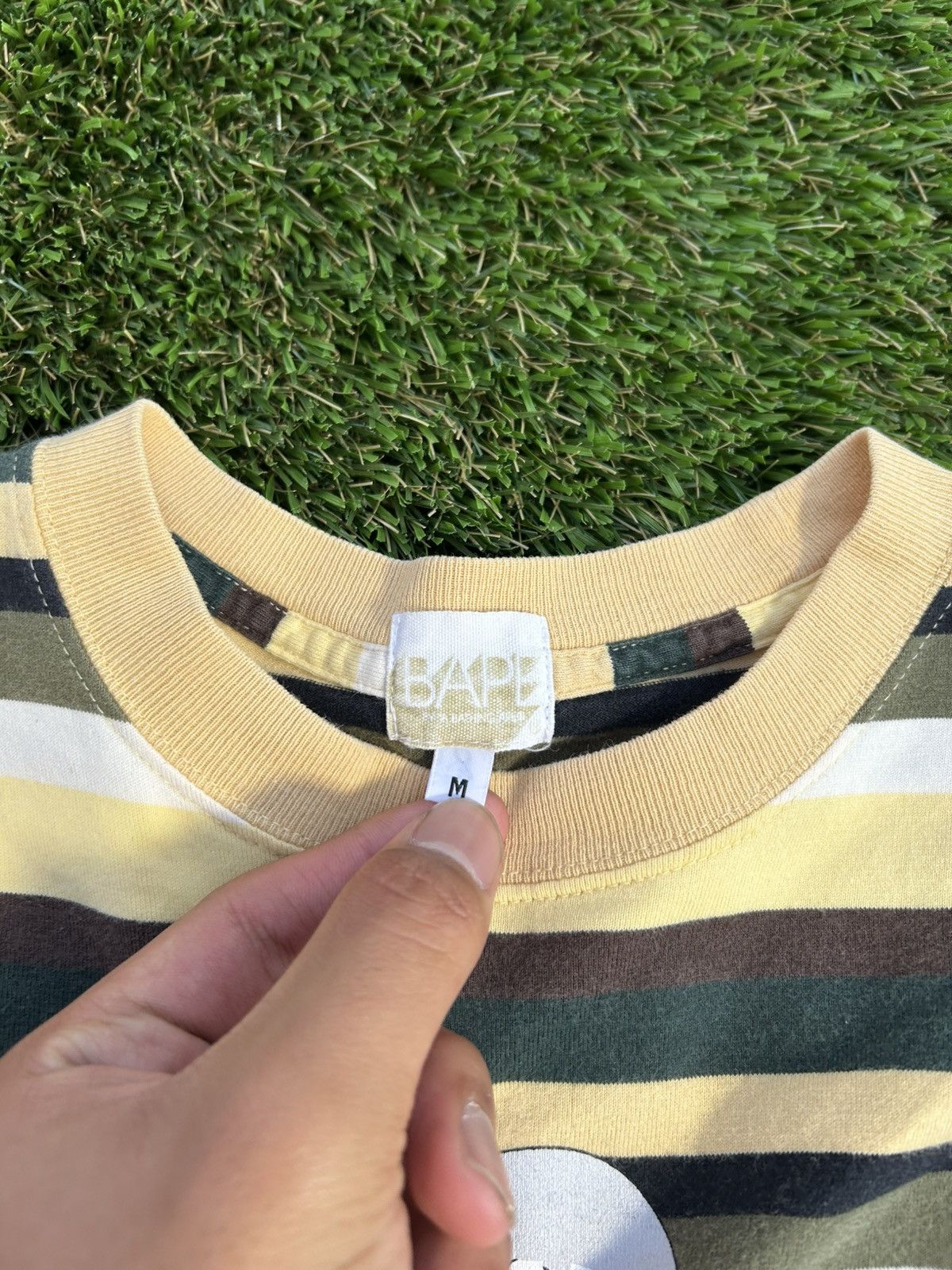 Bape × Kaws BAPE Kaws Nigo GRAIL Striped Ghost Tee Size US M / EU 48-50 / 2 - 4 Thumbnail