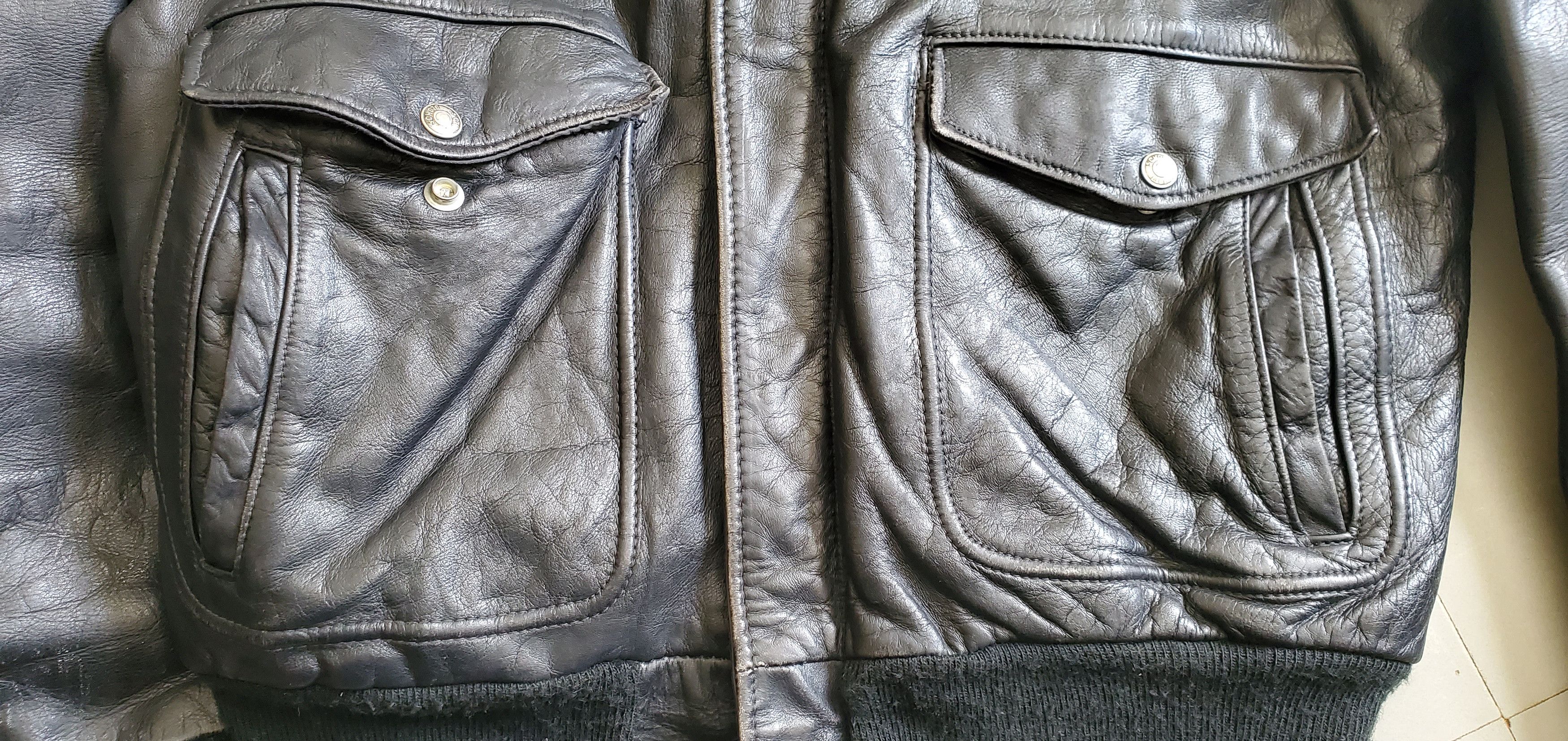 Schott SCHOTT Vintage Biker Leather Jacket Size US XS / EU 42 / 0 - 2 Thumbnail