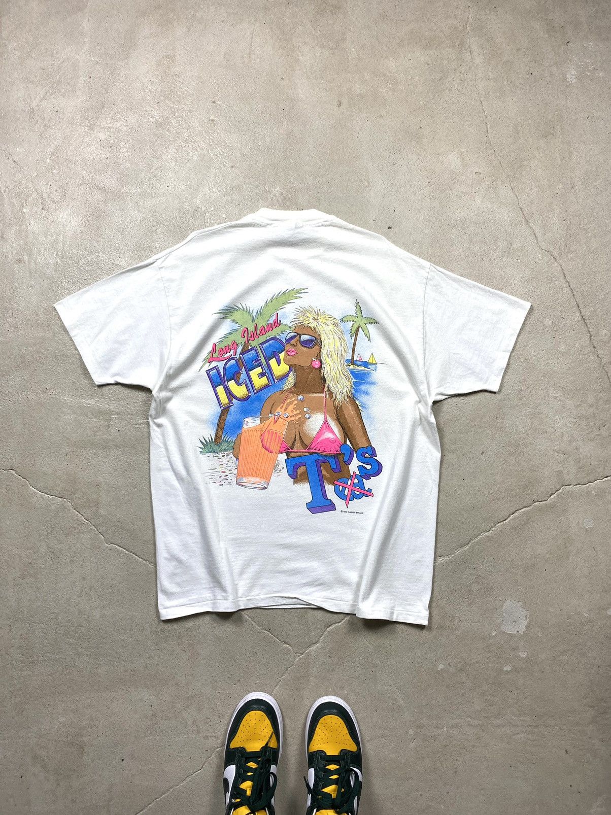 Vintage 🔥 Rare! Vintage 1992 Long Island Tits Time T Shirt Pornstar