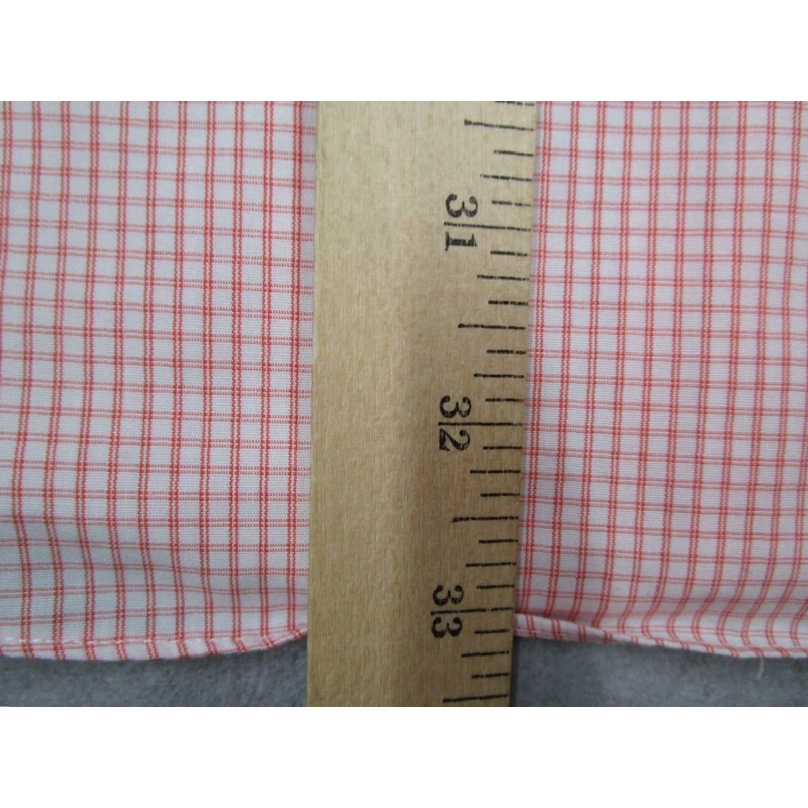 Brooks Brothers BROOKS BROTHERS Dress Shirt Madison Mens 18 34 Red Check Non-Iron Button-Down Collar - Twill 100% Supima Cotton, Regular Fit Size 34R - 6 Thumbnail