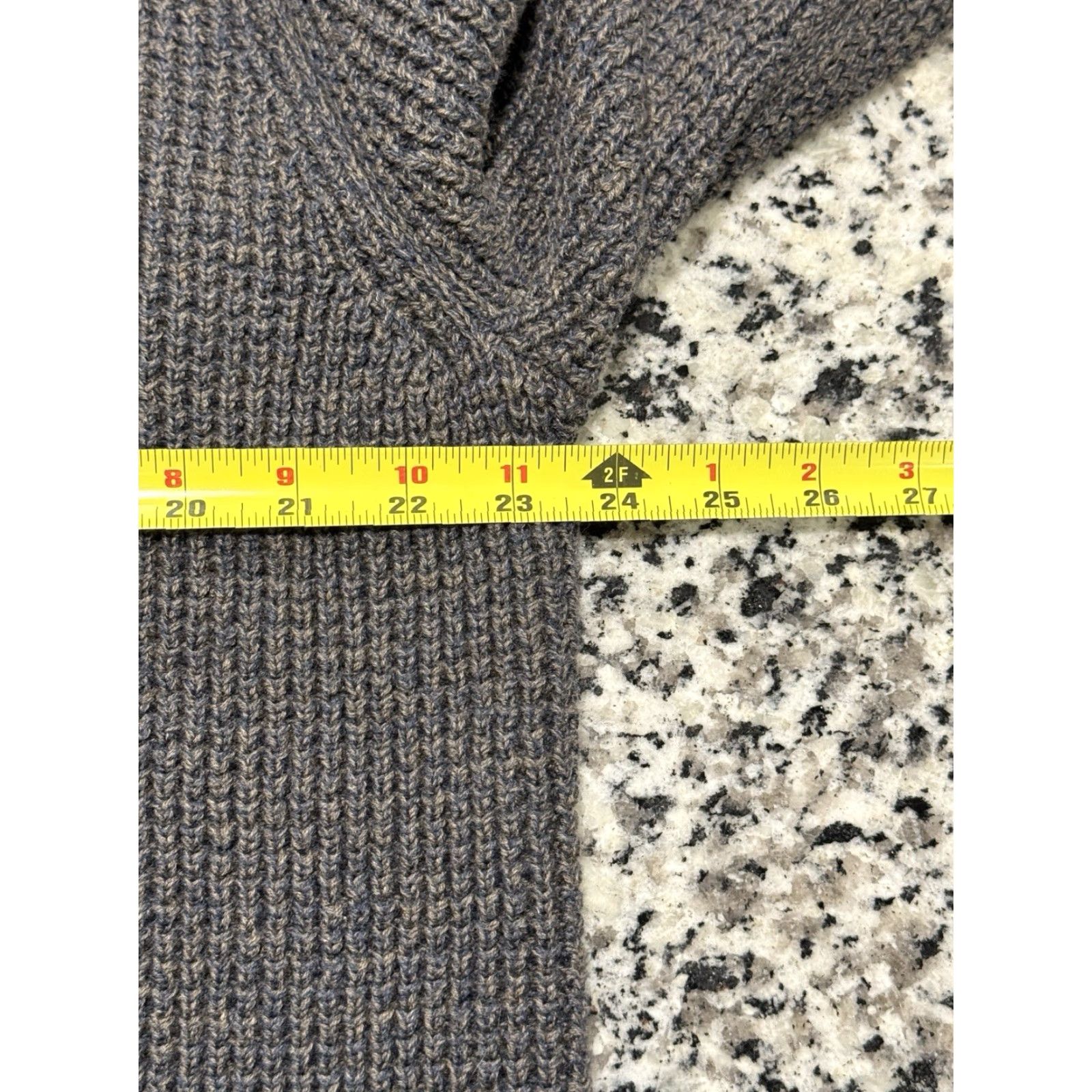 Vintage LL Bean Sweater Men XL Tall Dark Cinder Full Zip Mock Neck 100% Organic Cotton Classic Preppy Outdoor Mens Size US XL / EU 56 / 4 - 3 Thumbnail